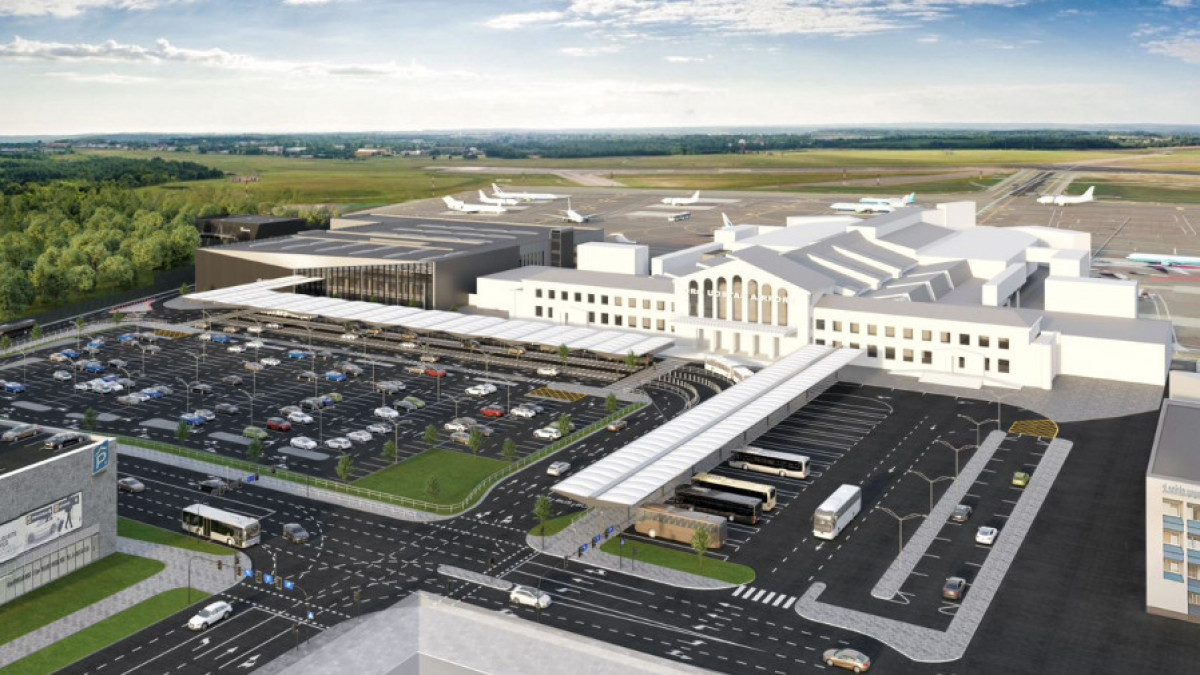 Naujasis Vilniaus oro uosto išvykimo terminalas - statybos prasidėjo 1