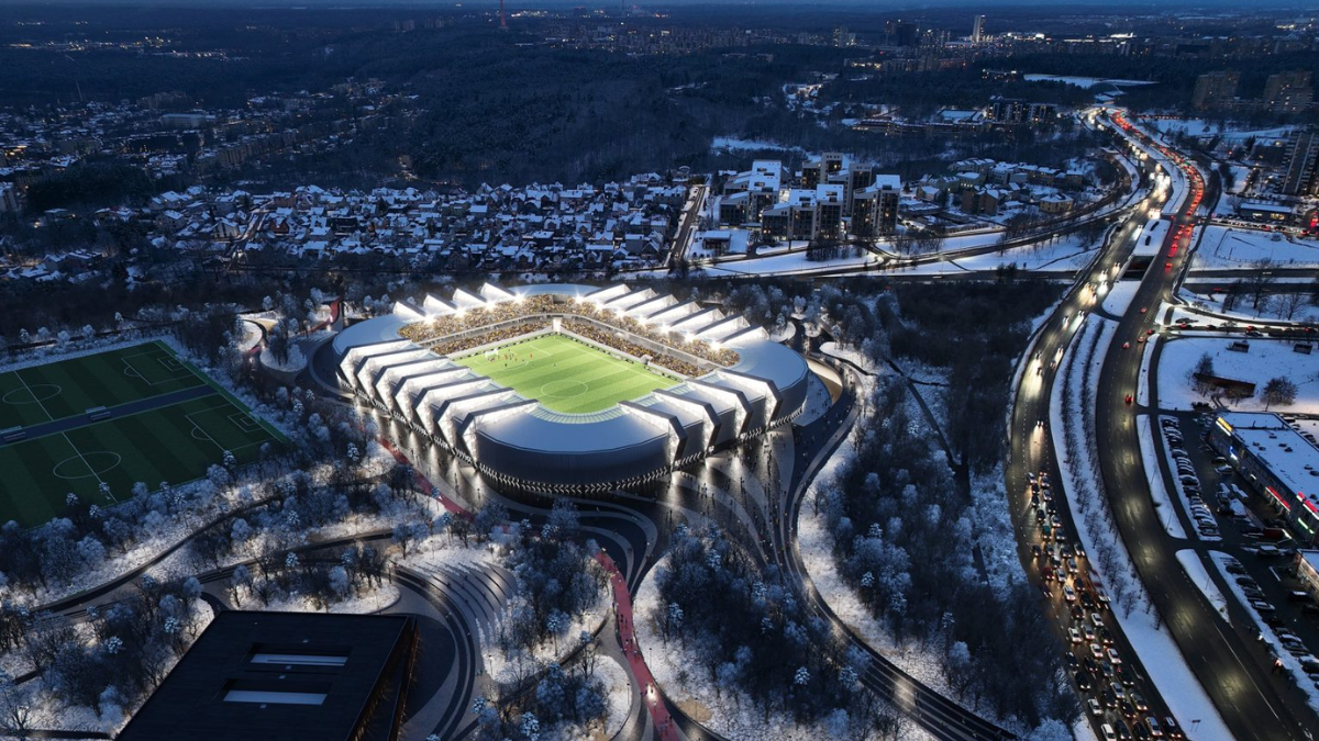 Nacionalinis stadionas Vilniuje - bus 1