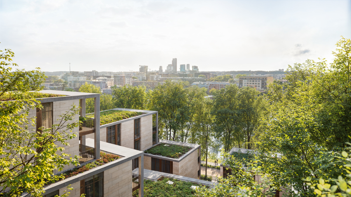 Neries pakrantėje Vilniaus Senamiestyje - prestižinių būstų projektas 1