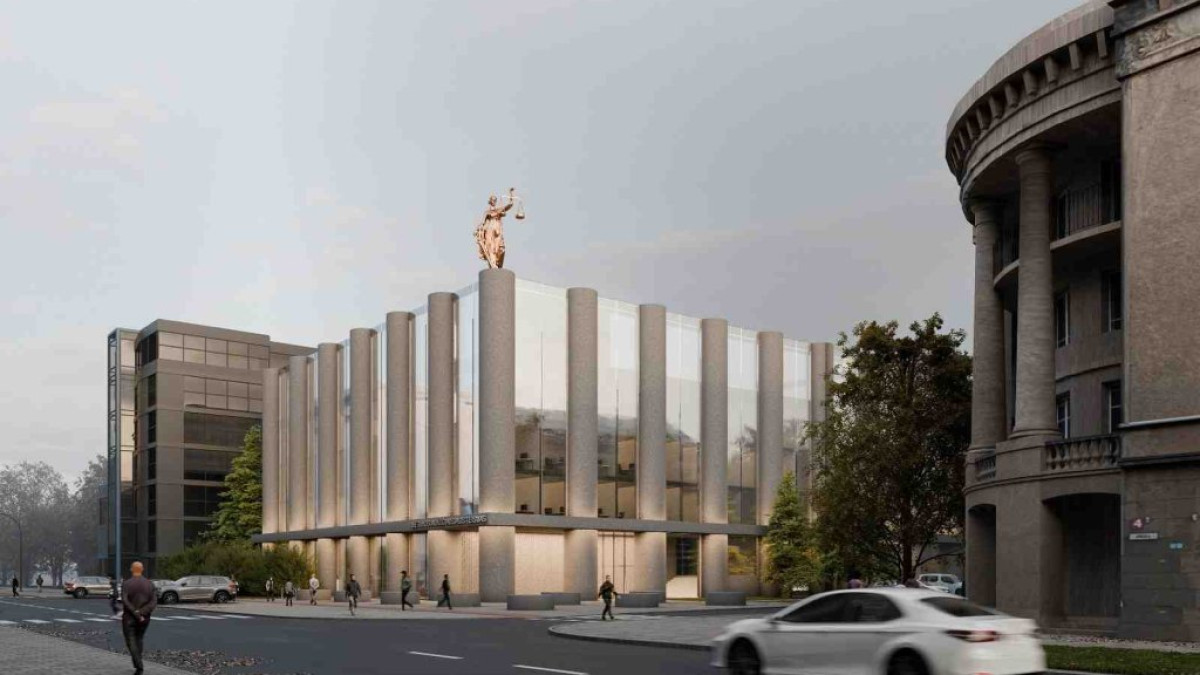 Pristatytos idėjos, kaip galėtų atrodyti modernizuojamas Lietuvos Aukščiausiojo Teismo pastatas Vilniuje 1