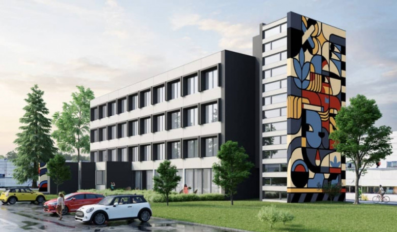 Pramoniniame Vilniaus rajone – gatvės menininko padailinti bauhauzo stiliaus „Mini loftai“ 1