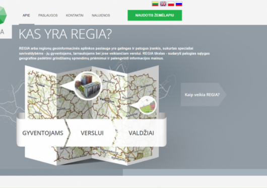 REGIA žemėlapyje - dar daugiau duomenų apie NT objektus