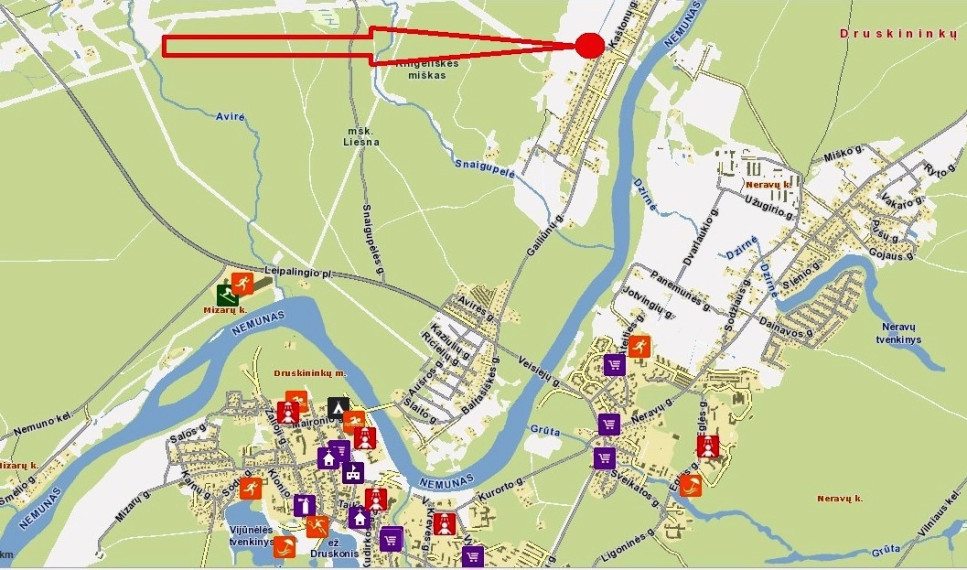 Parduodamas  sklypas Kaštonų g., Gailiūnų k., Druskininkų sav., 30.26 a ploto 6