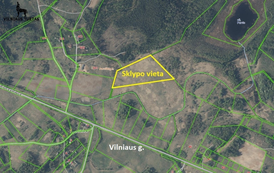 Parduodamas  sklypas Purviškių k., Vilniaus r. sav., 357 a ploto 8