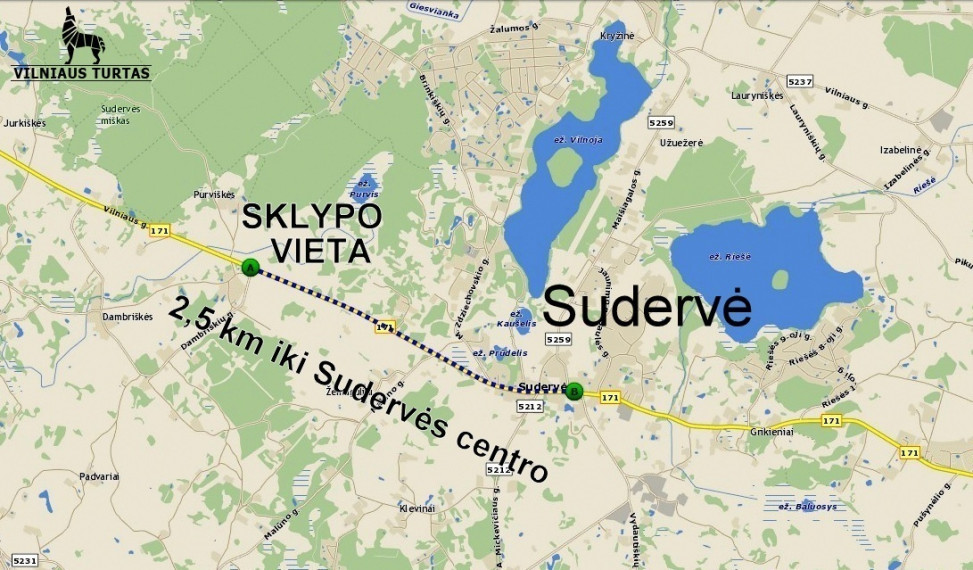 Parduodamas  sklypas Purviškių k., Vilniaus r. sav., 357 a ploto 4