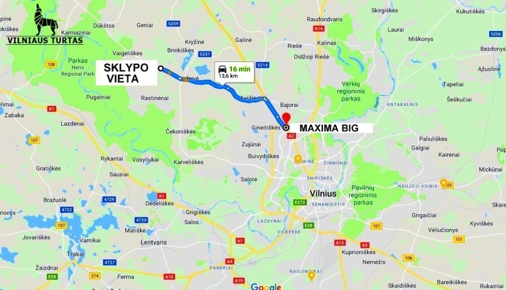Parduodamas  sklypas Purviškių k., Vilniaus r. sav., 357 a ploto 5