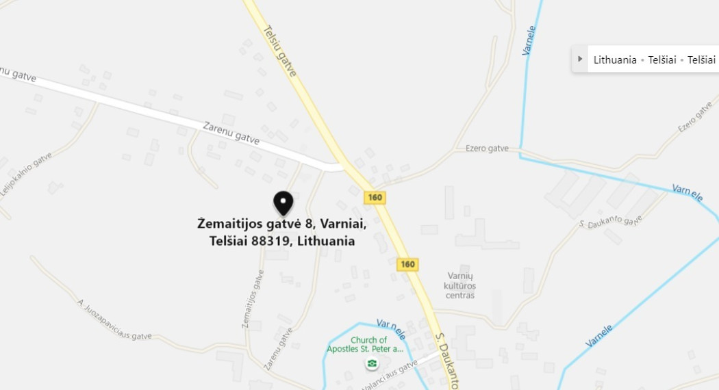 Parduodamas sklypas Žemaitijos g., Varnių m., Telšių r. sav., 16 a ploto 2
