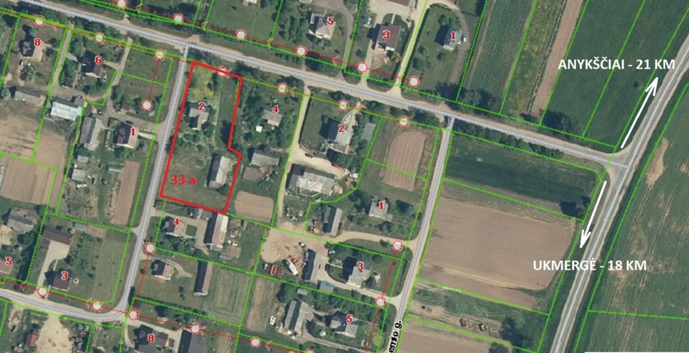 Parduodamas  sklypas Žiedo g., Svirnų II k., Anykščių r. sav., 33 a ploto 15