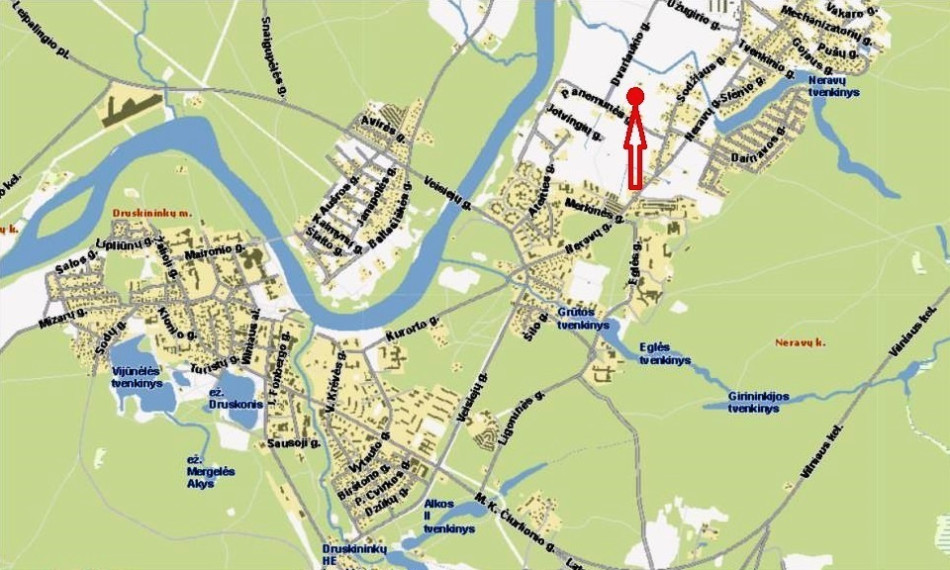 Parduodamas  sklypas Panemunės g., Neravų k., Druskininkų sav., 19.21 a ploto 7