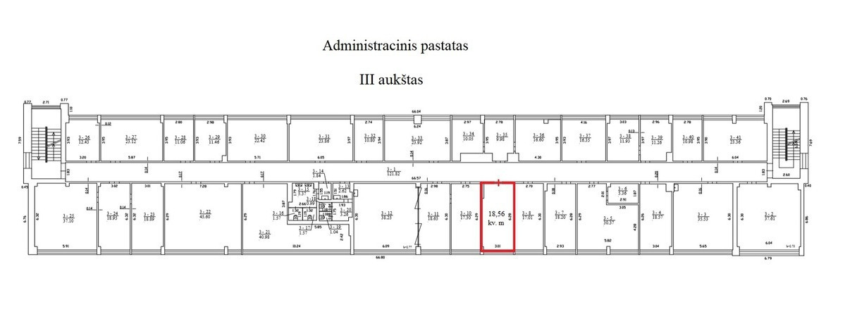 Nuomojamos administracinės, gamybinės, kitos paskirties, sandėliavimo patalpos Pramonės g., Putinų, Alytaus m., Alytaus m. sav., 40.98 m2 ploto 21