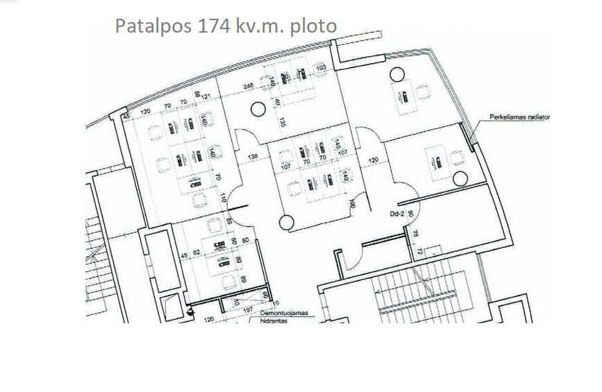 Nuomojamos administracinės patalpos Lvivo g., Šnipiškės, Vilniaus m., Vilniaus m. sav., 173.4 m2 ploto 2