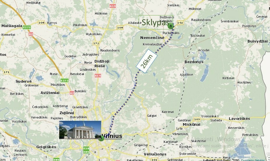 Parduodamas žemės ūkio paskirties sklypas Piliakalnio k., Vilniaus r. sav., 139 a ploto 11