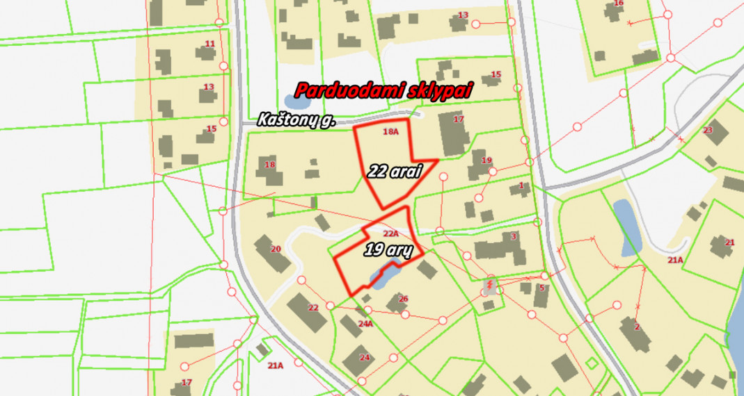 Parduodamas sklypas Kaštonų g., Joniškio mstl., Molėtų r. sav., 22 a ploto 5
