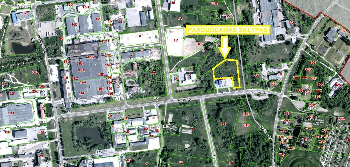 Parduodamas kitos paskirties sklypas Artojų g., Putinų, Alytaus m., Alytaus m. sav., 93.16 a ploto 12