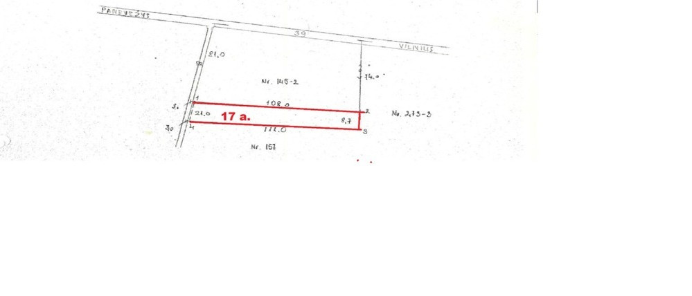 Parduodamas  sklypas Liūdynės k., Panevėžio r. sav., 17 a ploto 1