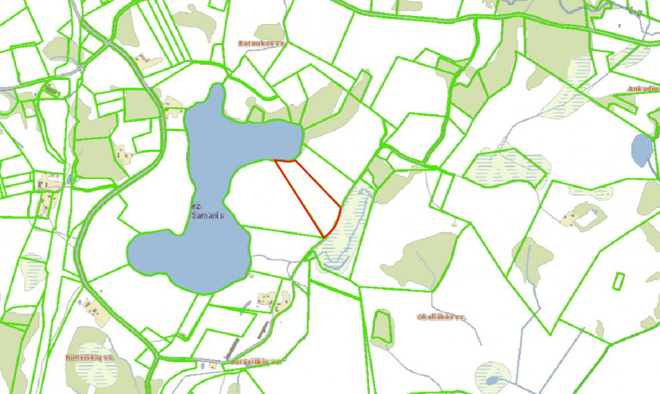Parduodamas  sklypas Obeliškės vs., Zarasų r. sav., 257 a ploto 2