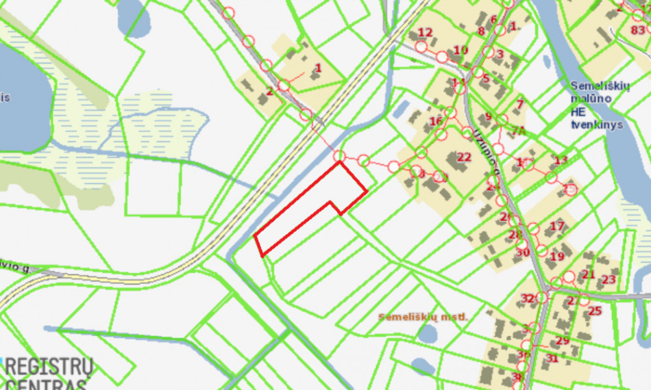 Parduodamas žemės ūkio paskirties sklypas Semeliškių mstl., Elektrėnų sav., 51.23 a ploto 9
