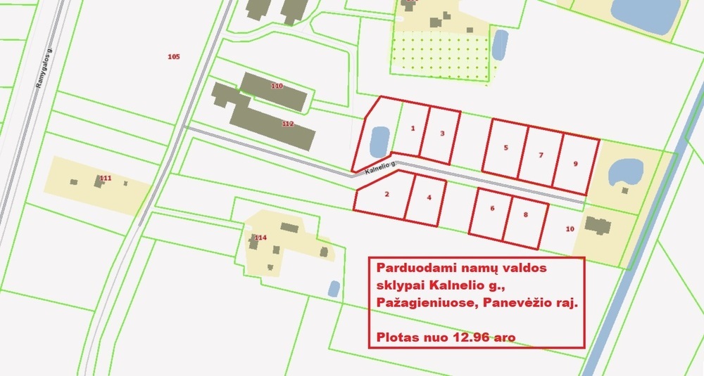 Parduodamas kitos paskirties sklypas Kalnelio, Pažagienių k., Panevėžio r. sav., 13.89 a ploto 1