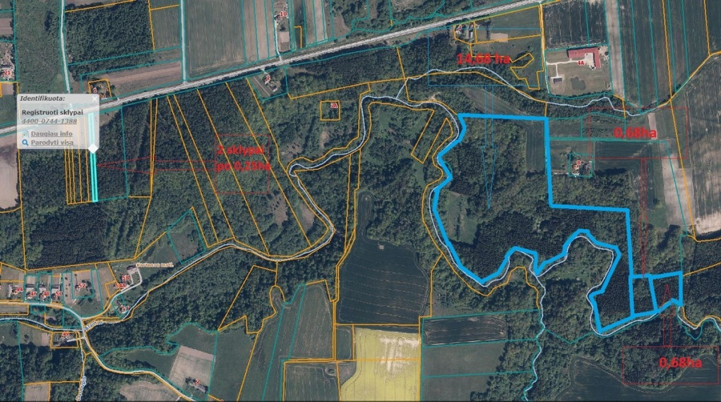 Parduodamas sklypas -, Gintarų k., Kretingos r. sav., 1654 a ploto 1