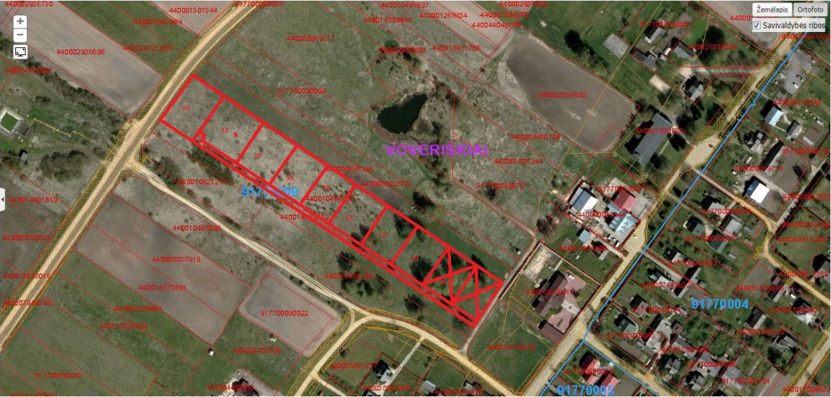 Parduodamas sklypas Boružės g., Voveriškių k., Šiaulių r. sav., 12.83 a ploto 7