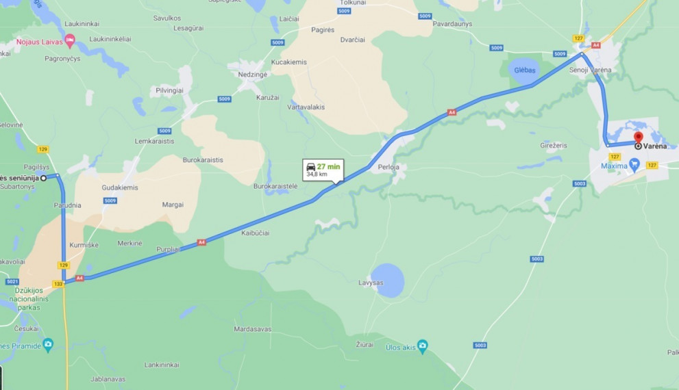 Parduodamas  sklypas Subartonių k., Varėnos r. sav., 8 a ploto 5