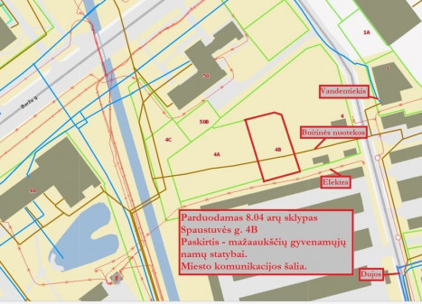 Parduodamas kitos paskirties sklypas Spaustuvės g., Žemaičiai, Panevėžio m., Panevėžio m. sav., 8.04 a ploto