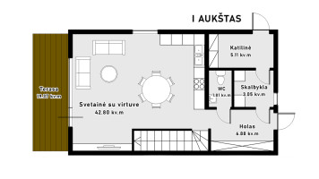 Parduodamas namas Gėlių g., Ringaudų k., Kauno r. sav., 126.06 m2 ploto, 2 aukštai 20