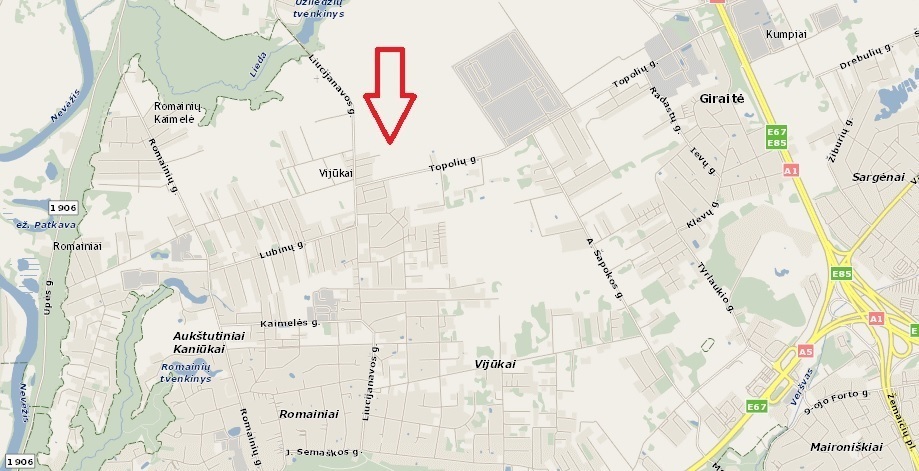 Parduodamas sklypas Žemuogių g., Vijūkų k., Kauno r. sav., 84.06 a ploto 2