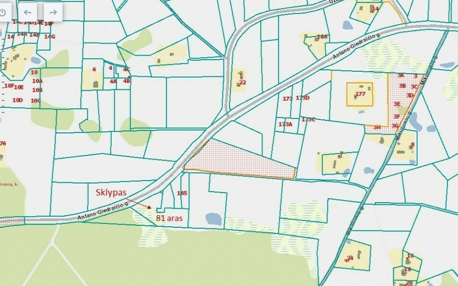 Parduodamas žemės ūkio paskirties sklypas Mikulionių k., Vilniaus r. sav., 81 a ploto 5