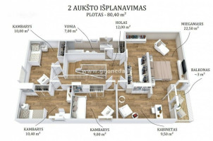 Parduodamas namas Bendikų k., Klaipėdos r. sav., 178 m2 ploto, 1 aukštai 7