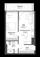 Parduodamas butas Kęstučio g., Prienų m., Prienų r. sav., 50.15 m2 ploto, 2 kambariai 26