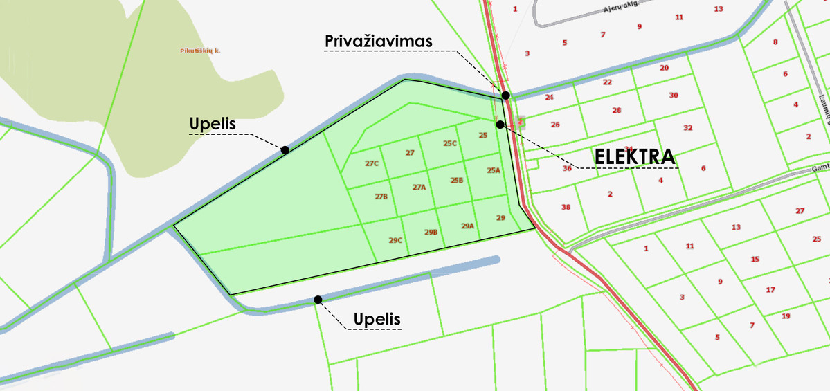 Parduodamas  sklypas Šviesos g., Pikutiškių k., Vilniaus r. sav., 315.45 a ploto 3