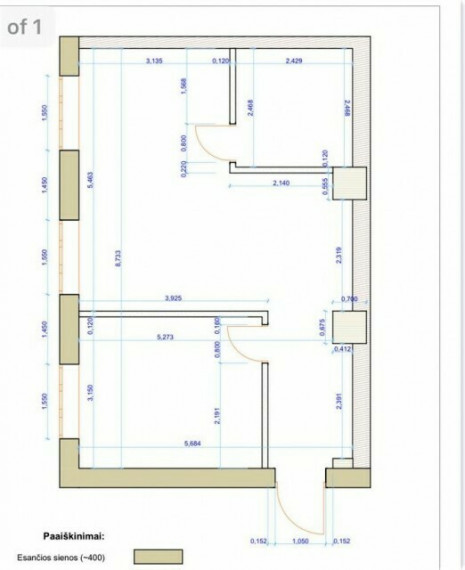 Parduodamas butas Klaipėdos apskritis, Klaipėda, Sportininkų, Sportininkų g., 65 m2 ploto, 2 kambariai 4