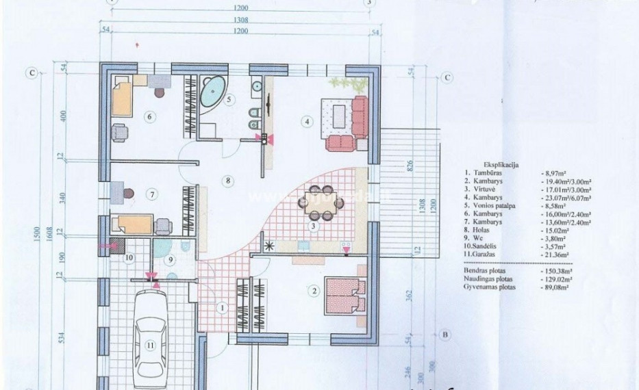 Parduodamas namas Juodeglynų g., Slengių k., Klaipėdos r. sav., 150 m2 ploto, 1 aukštai 5