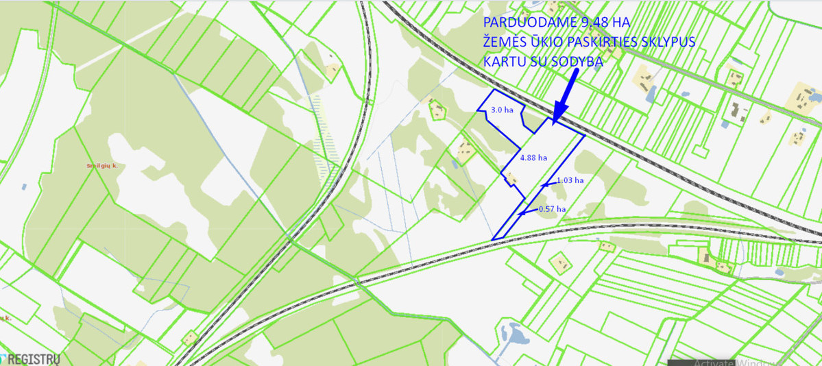 Parduodamas sklypas Mankiškių k., 948 a ploto 1