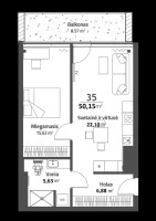 Parduodamas butas Kęstučio g., Prienų m., Prienų r. sav., 50.15 m2 ploto, 2 kambariai 17