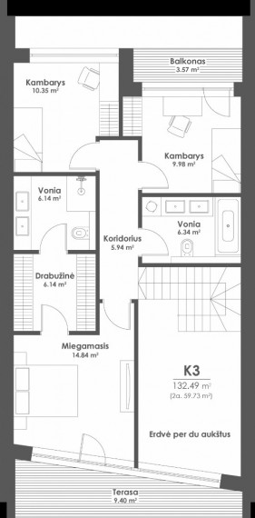 Parduodamas namas Kęstučio g., Prienų m., Prienų r. sav., 138.56 m2 ploto, 2 aukštai 23