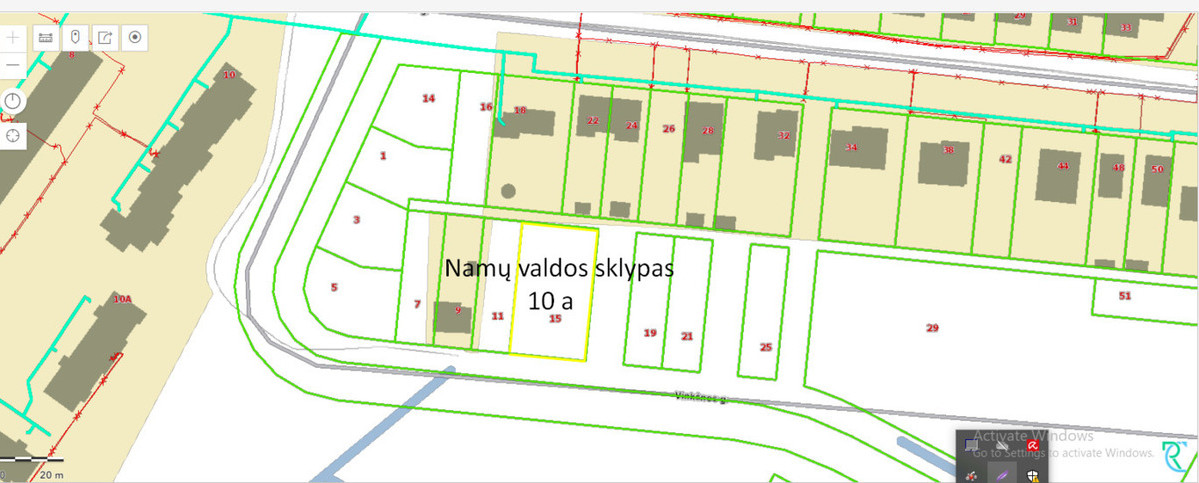 Parduodamas sklypas Vinkšnos g., Centre, Šiauliuose, 10 a ploto 2