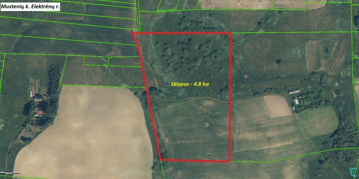 Parduodamas  sklypas Mustenių k., Elektrėnų sav., 480 a ploto 2