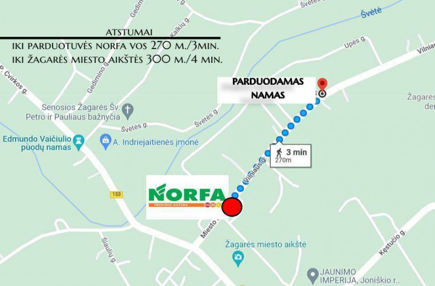 Parduodamas namas Vilniaus g., Žagarės m., Joniškio r. sav., 70.49 m2 ploto, 1 aukštai 10