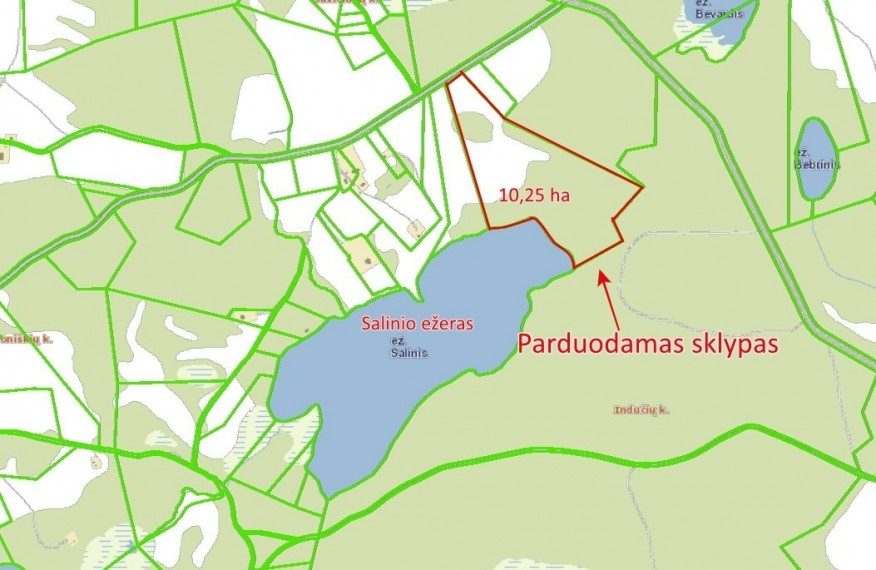 Parduodamas  sklypas Savičiūnų k., Zarasų r. sav., 1025 a ploto 2