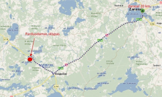 Parduodamas  sklypas Savičiūnų k., Zarasų r. sav., 1025 a ploto 15