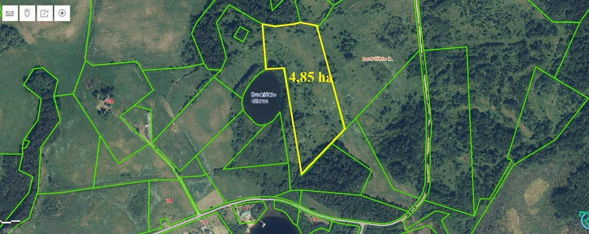 Parduodamas  sklypas Budriškio k., Rokiškio r. sav., 485 a ploto 1