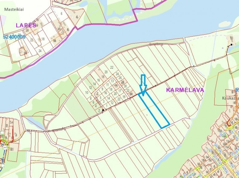 Parduodamas sklypas Kranto g, Karmėlavos mstl., Kauno r. sav., 82 a ploto 5