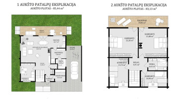 Parduodamas namas Žalumos 17-oji g., Brinkiškių k., Vilniaus r. sav., 165.75 m2 ploto, 2 aukštai 13