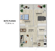 Parduodamas butas Laisvės pr., Pašilaičiai, Vilniaus m., Vilniaus m. sav., 77.38 m2 ploto, 3 kambariai 11
