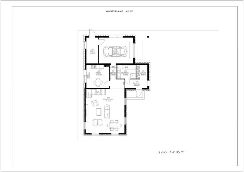 Parduodamas namas Palangos g., Palentinio k., Šilalės r. sav., 160 m2 ploto, 1 aukštai 17