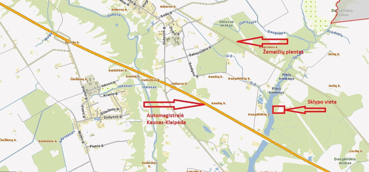 Parduodamas  sklypas Jučių k., Raseinių r. sav., 225 a ploto 8