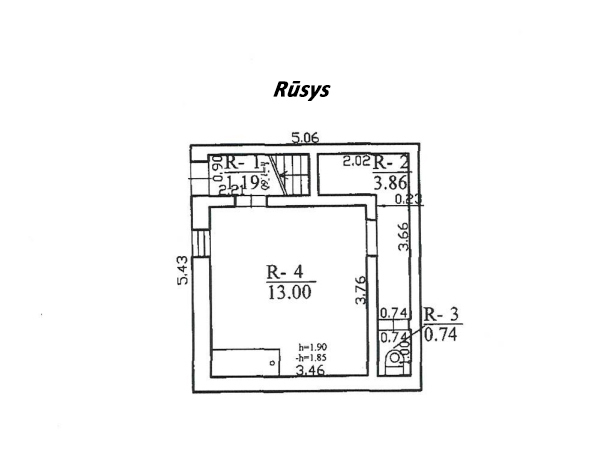 Parduodamas namas Giedraičių g., Šnipiškės, Vilniaus m., Vilniaus m. sav., 68.96 m2 ploto, 1 aukštai 16