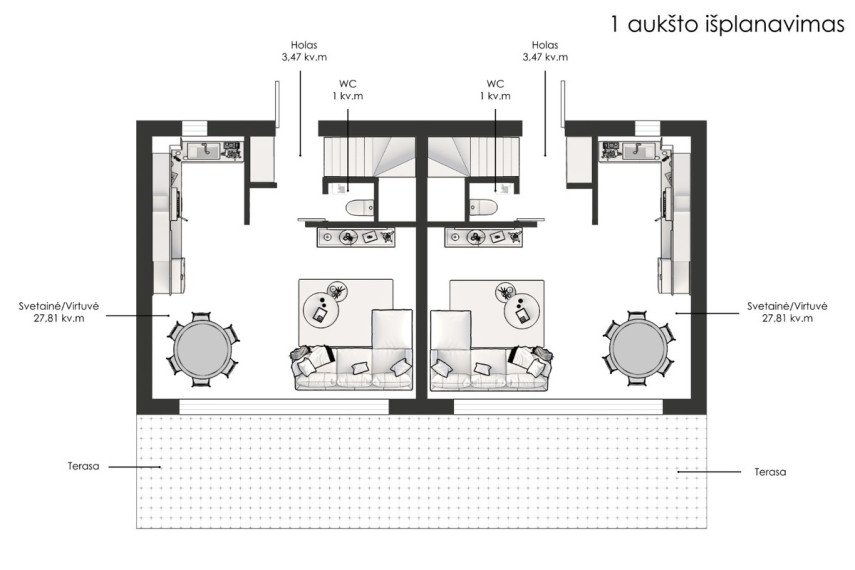 Parduodamas namas Medeinės, Račkūnų k., Trakų r. sav., 70 m2 ploto, 2 aukštai 31